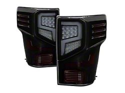 Light Bar LED Tail Lights; Black Housing; Smoked Lens (16-24 Titan XD w/ Factory Halogen Tail Lights)