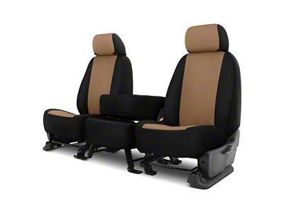 Neosupreme Custom 1st Row Bench Seat Covers; Tan/Black (16-24 Titan XD w/ Bench Seat)
