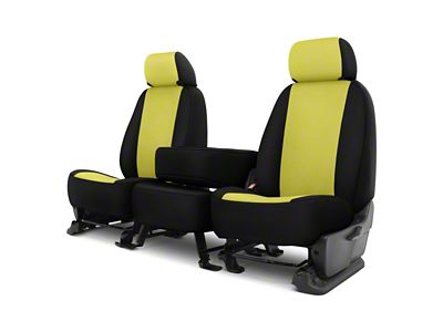 Neosupreme Custom 1st Row Bench Seat Covers; Yellow/Black (16-24 Titan XD w/ Bench Seat)