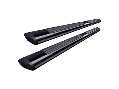 Premier 6 Oval Nerf Side Step Bars without Mounting Kit; Black (16-24 Titan XD Crew Cab)