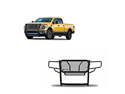 Rugged Heavy Duty Grille Guard with Double Row 20-Inch LED Light Bar; Black (16-24 Titan XD)
