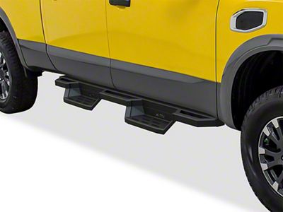 Square Tube Drop Style Nerf Side Step Bars; Matte Black (16-24 Titan XD Crew Cab)