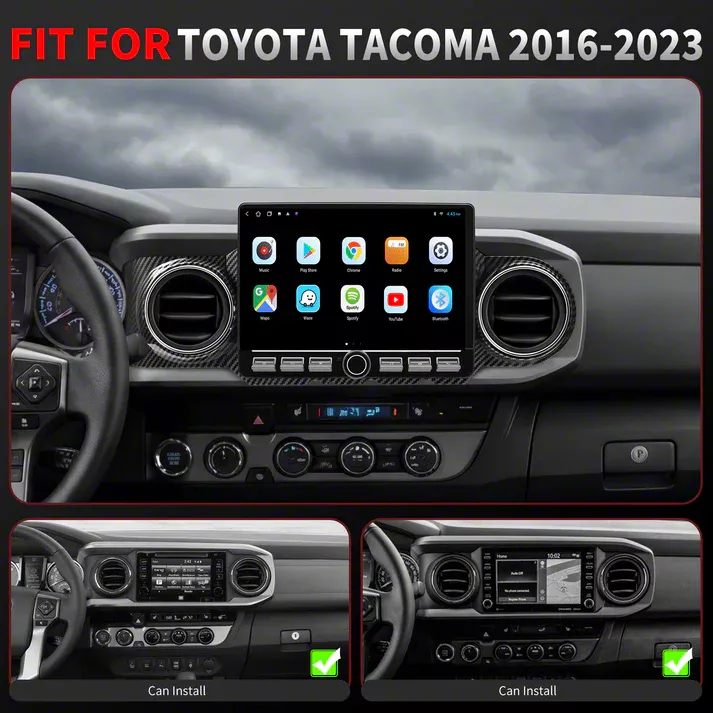 Top Display by Navos Tacoma 10.20-Inch QLED Radio Upgrade with 8-Core ...