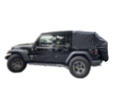Topbrella Rain/Foul Weather Protector Top; Black (07-18 Jeep Wrangler JK 2-Door)
