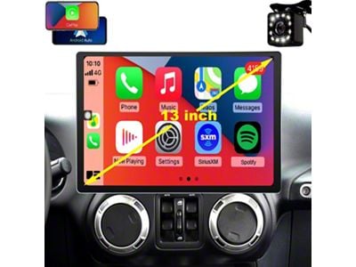 TopDisplay 13.30-Inch QLED Radio Upgrade with 8-Core CPU; 2GB RAM; 32GB ROM (11-18 Jeep Wrangler JK)
