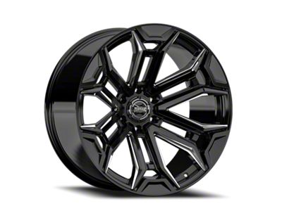Torque Wheels TW415C Maverick Gloss Black Premium Milling 6-Lug Wheel; 20x9; -12mm Offset (04-15 Titan)