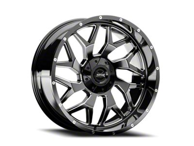 Torque Wheels TW427C Vortex Gloss Black Premium Milled 6-Lug Wheel; 22x10; -18mm Offset (04-15 Titan)