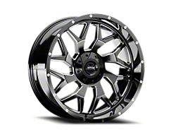 Torque Wheels TW427C Vortex Gloss Black Premium Milled 6-Lug Wheel; 22x10; -18mm Offset (22-25 Bronco Raptor)