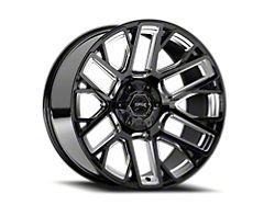 Torque Wheels TW428C Slope Gloss Black Premium Milling 6-Lug Wheel; 22x10; -18mm Offset (22-25 Bronco Raptor)