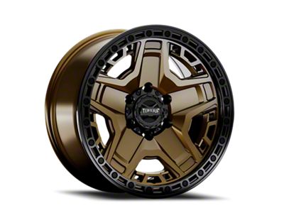 Torque Wheels TW448R Blackhawk Satin Bronze with Satin Black Lip 6-Lug Wheel; 17x9; -12mm Offset (21-26 Bronco, Excluding Raptor)