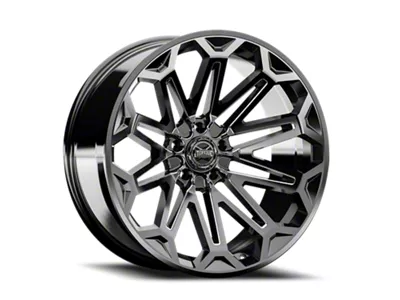 Torque Wheels TW406C Xcelerate Gloss Black Premium Milling Wheel; 22x10; -18mm Offset (20-25 Jeep Gladiator JT)