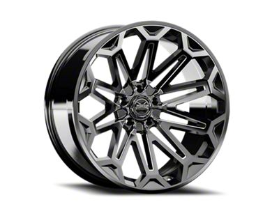 Torque Wheels TW406C Xcelerate Gloss Black Premium Milling Wheel; 22x10; -18mm Offset (07-18 Jeep Wrangler JK)