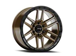 Torque Wheels TW411C Pritchett Satin Bronze with Satin Black Lip Wheel; 18x9; -12mm Offset (07-18 Jeep Wrangler JK)
