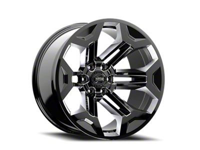Torque Wheels TW405C Pulse Gloss Black Milled 6-Lug Wheel; 20x9; -12mm Offset (24-26 Tacoma)