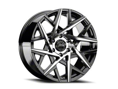 Torque Wheels TW424C Summit Gloss Black Machined 6-Lug Wheel; 20x9; 12mm Offset (17-24 Titan)