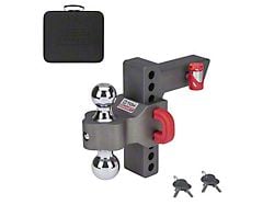 TowSmart 2-Inch Receiver Hitch Adjustable Dual Ball Mount; 6-Inch Drop (Universal; Some Adaptation May Be Required)