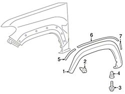 Toyota TRD Off-Road/Pro Fender Flare; Front Passenger Side (16-23 Tacoma)