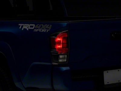 Toyota TRD Pro Tail Light; Black Housing; Clear Lens; Driver Side (16-23 Tacoma)