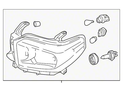 Toyota 2019 TRD Pro Headlights; Black Housing; Clear Lens; Driver and Passenger Side (18-21 Tundra w/ Factory LED Headlights)