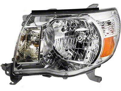 Toyota Headlight; Chrome Housing; Clear Lens; Passenger Side (05-11 Tacoma)