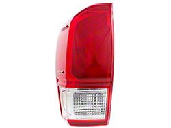 Toyota Factory Replacement Tail Light; Chrome Housing; Red/Clear Lens; Driver Side (16-23 Tacoma w/ Factory Halogen Tail Lights, Excluding TRD)