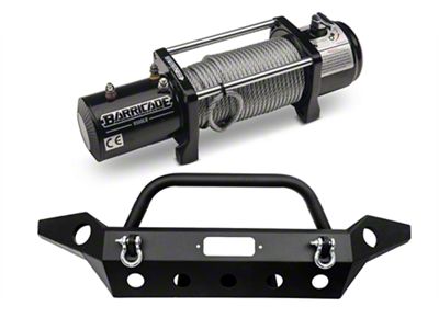 Barricade Trail Force HD Full Width Front Bumper with 9,500 lb. Winch (07-18 Jeep Wrangler JK)