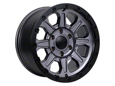 Tremor Wheels 103 Impact Graphite Grey with Black Lip 6-Lug Wheel; 17x8.5; 0mm Offset (25-26 4Runner)