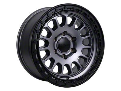 Tremor Wheels 104 Aftershock Graphite Grey with Black Lip 6-Lug Wheel; 17x8.5; 0mm Offset (25-26 4Runner)