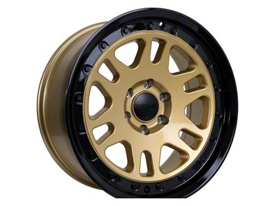Tremor Wheels 105 Shaker Gloss Gold with Gloss Black Lip 6-Lug Wheel; 20x9; 0mm Offset (17-24 Titan)