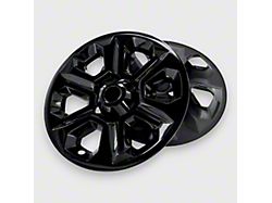 17-Inch Chrome Delete Wheel Skins; Gloss Black (14-24 4Runner)