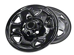 16-Inch Chrome Delete Wheel Skins; Gloss Black (05-23 Tacoma Base, SR)