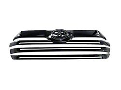 Chrome Delete Grille Overlay; Gloss Black (23-26 Tundra Limited, SR, SR5 w/o Forward Facing Camera)