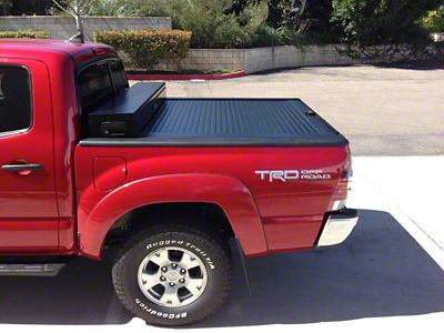 Truck Covers USA American Work Jr. Tool Box Hard Retractable Tonneau Cover (05-15 Tacoma)