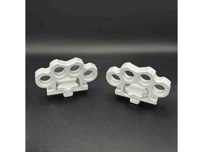 Truck Knucks Billet Aluminum Tie-Down Cleats; Silver (20-25 Jeep Gladiator JT w/ OEM Bed Rails)
