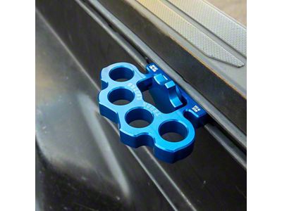 Truck Knucks Billet Aluminum Tie-Down Cleats; Blue (07-25 Tundra w/ OEM Bed Rails)