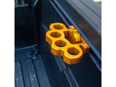 Truck Knucks Billet Aluminum Tie-Down Cleats; Gold (07-25 Tundra w/ OEM Bed Rails)