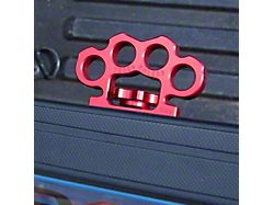 Truck Knucks Billet Aluminum Tie-Down Cleats; Red (07-25 Tundra w/ OEM Bed Rails)