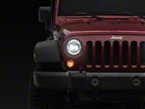 True Mods 7-Inch Crystal LED Halo Headlights; Black Housing; Clear Lens (07-18 Jeep Wrangler JK)
