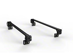 TRUKD 6.50-Inch V2 Truck Bed Rack with Utility Rail Attachment; Black Bars (05-25 Frontier)