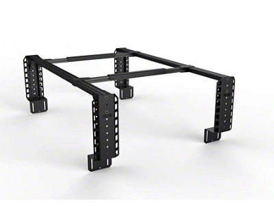 TRUKD 18.50-Inch V2 Truck Bed Rack with Utility Rail Attachment; Black Bars (20-25 Jeep Gladiator JT)