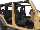 RedRock Custom Fit Front and Rear Seat Covers; Black (13-18 Jeep Wrangler JK 4-Door)