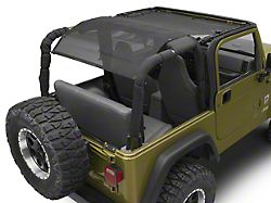 TruShield Full Width Mesh Bikini Top; Black (97-06 Jeep Wrangler TJ)