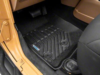 TruShield Precision Molded Front Floor Liners; Black (14-18 Jeep Wrangler JK)