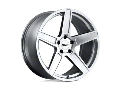 TSW Ascent Matte Titanium Silver 5-Lug Wheel; 17x8; 40mm Offset (21-25 Bronco Sport)