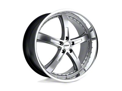 TSW Jarama Hyper Silver with Mirror Cut Lip 5-Lug Wheel; 17x8; 40mm Offset (21-25 Bronco Sport)
