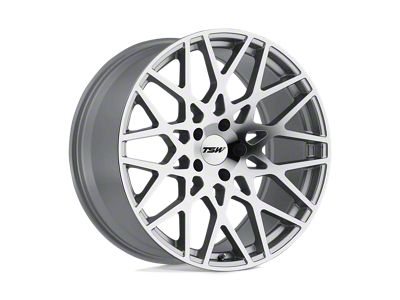 TSW Vale Silver with Mirror Cut Face 5-Lug Wheel; 17x8; 40mm Offset (21-25 Bronco Sport)