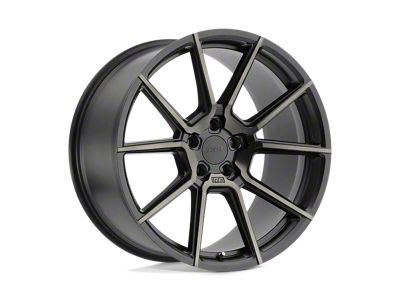 TSW Chrono Matte Black with Machine Face and Dark Tint Wheel; 20x10; 25mm Offset (84-01 Jeep Cherokee XJ)