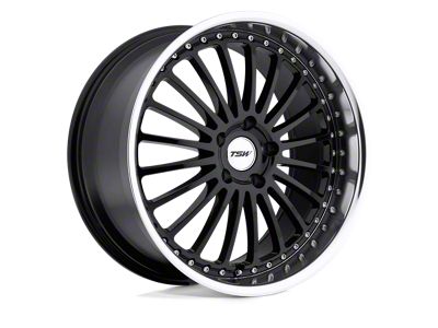 TSW Silverstone Gloss Black with Mirror Cut Lip Wheel; 18x8; 20mm Offset (93-98 Jeep Grand Cherokee ZJ)