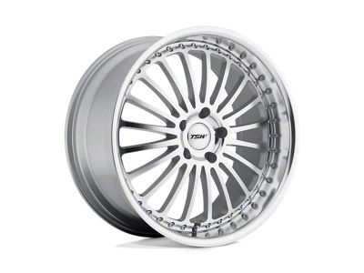 TSW Silverstone Silver with Mirror Cut Face and Lip Wheel; 18x8; 40mm Offset (93-98 Jeep Grand Cherokee ZJ)