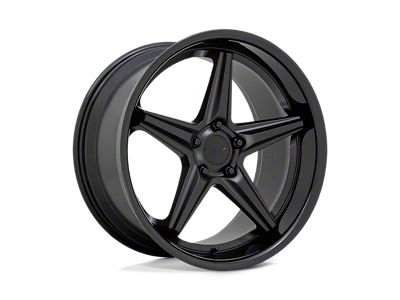 TSW Launch Matte Black with Gloss Black Lip Wheel; 19x9.5; 20mm Offset (97-06 Jeep Wrangler TJ)